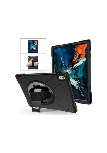 Duxweel Apple Uyumlu iPad Pro 12.9 3.Nesil Standlı Zırh Kılıf/Shockproof