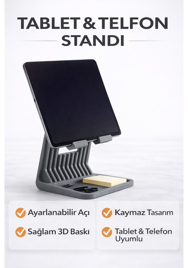 Apple Uyumlu iPad & Tablet Yükseltici Stand Ergonomik Masaüstü Tablet Tutucu