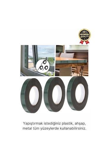Premium Ultra Güçlü İz Bırakmaz Elastik Yapılı Çift Taraflı Akrilik Köpük Bant 36mm - 10m - 1 Adet