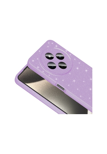 Redmi 14c 4g Kılıf Kamera Korumalı Simli Lüks Tchs Koton Kapak - Siyah Siyah