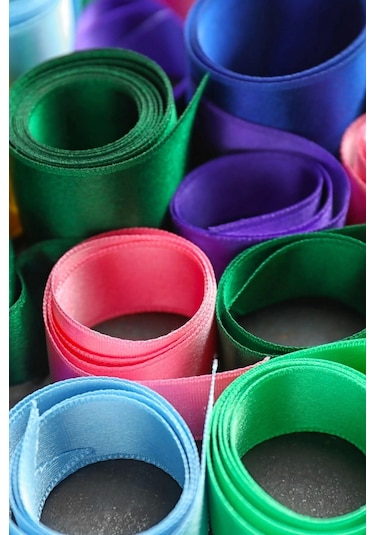 Saten Kurdele 6 Cm Beyaz 1 Metre