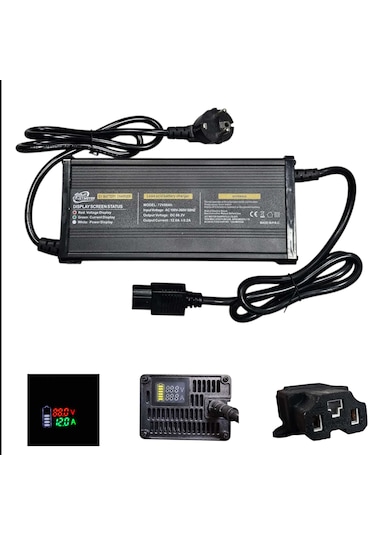 E-bıke Alüminyum Kasa Full Dijital Hızlı Şarj Aleti 72v 50-80ah