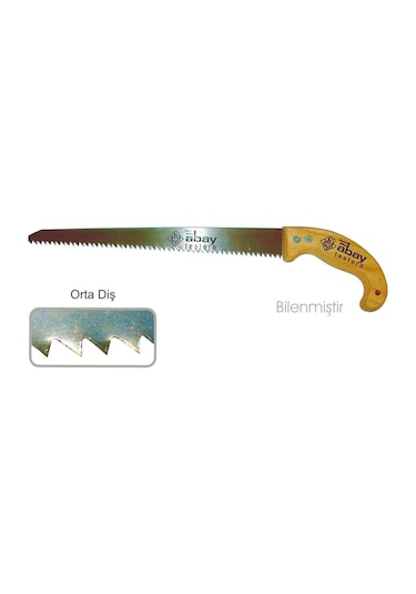 Abay Orta Diş Bağ Testere 35 Cm - Ahşap Sap