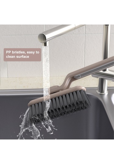 Jeemson Mor 360 Derece Döner Başlı Sıkı Boşluk Temizleyici Fırça - Ergonomik Kollü Ev Temizlik Aleti