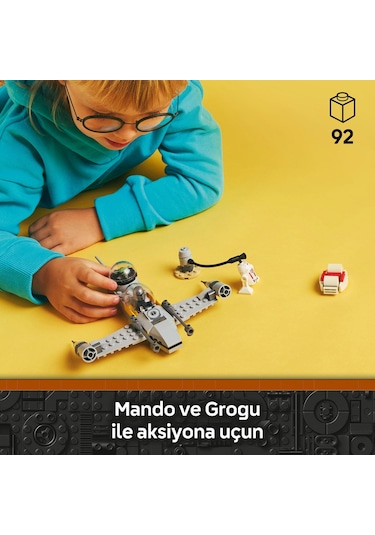 LEGO® Star Wars: The Mandalorian™ Mando ve Grogu’nun N-1 Starfighter™’ı 75410 - 4 Yaş ve Üzeri Yaratıcı Oyuncak Yapım Seti (92 Parça)
