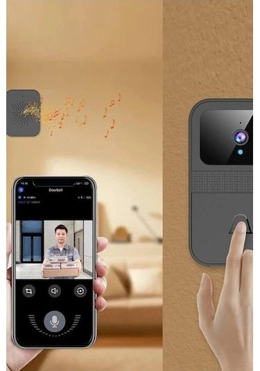 Torima D9 Siyah Akıllı Su Geçirmez Kablosuz Kapı Zili