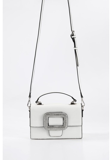 Ççs 17339 Kadın Omuz Askılı Kol Çantası-beyaz Beyaz