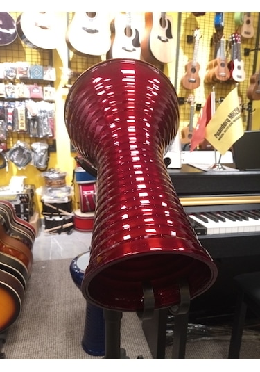 Darbuka Döküm Kaliteli Kırmızı - Akort Ayarlı Taşıma Çantası+metod