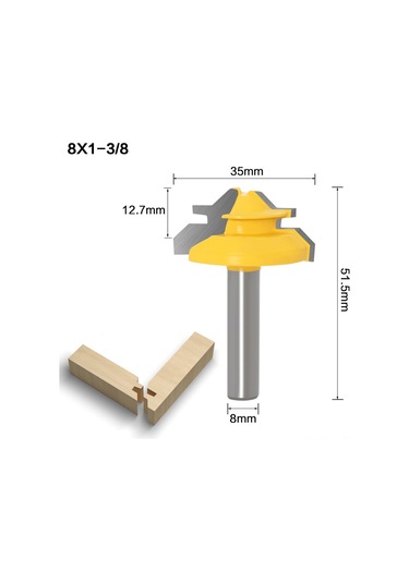 Yaozixa Ahşap İşleme 3'lü Takım: 45 Derece Oynak Bıçaklar, 8 Kollü Konstruksiyon, Hassas Kesim Ve Dayanıklı Malzeme İle Ahşap Birleştirme