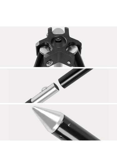 Wondernest Tripod Titanyum Standı Şık Shınetrıp Renk Pot Pişirme Piknik Kamp İçin Asılı Alüminyum Alaşımlı Açık A073 - Ju Gri