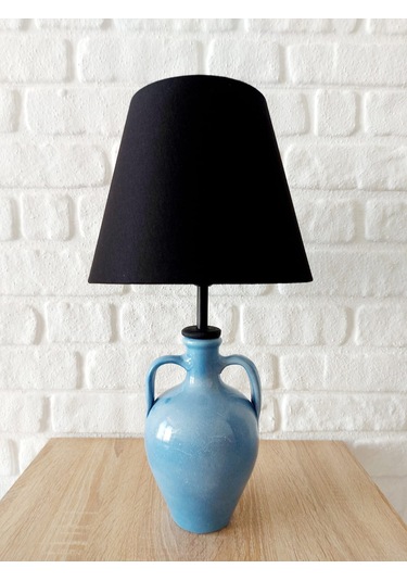 Retro Now Mavi Renk Amfora Aykli Abajur