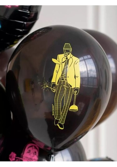 Riota Skibidi Şebboyu Hava Balonları 30 Cm 15 Adet 210945341 Siyah