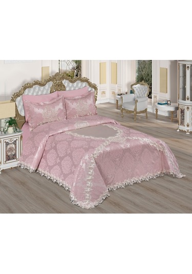 Finezza Lüks Habibe Güpürlü Poly/Pamuk Kumaş Pudra Gelin Seti 6 P Pudra