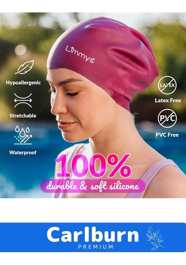 Premium Su Geçirmez Silikon Yüzücü Havuz Ve Deniz Bonesi Elastik Yüzme Şapkası 2'li Set Çok Renkli