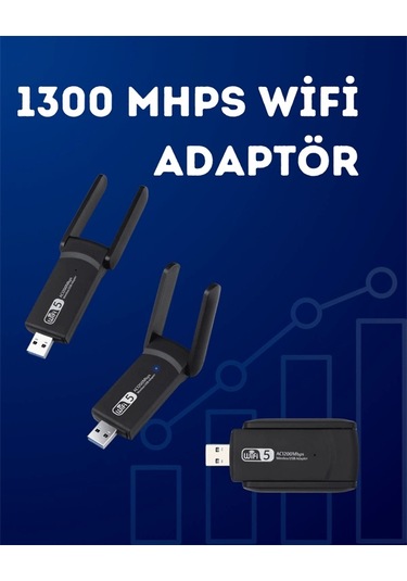 Usb Wifi Adaptör - 1200 Mbps Hız