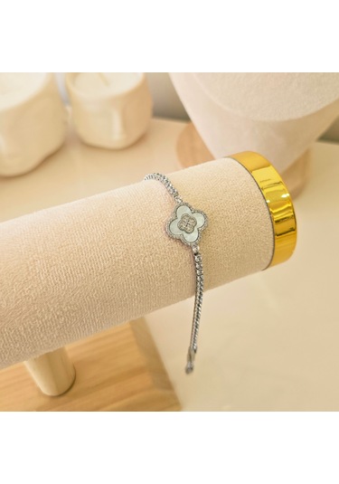 Glowy Aksesuar Su Yolu Yonca Çelik Bileklik