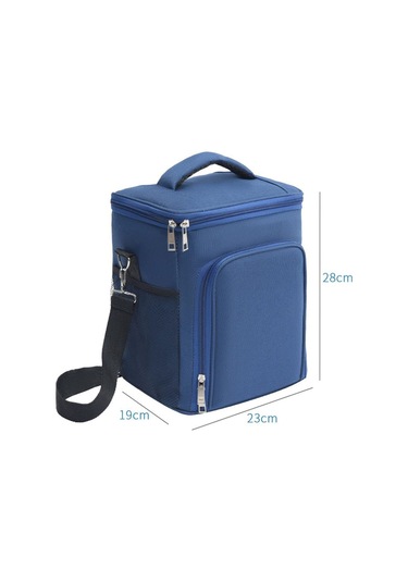 Skycity Mavi Gri Isı Saklama Çantası, Oxford Kumaş+peva, Leak-proof Liner, 1l, Spor/ofis/toplantı İçin, 19x23x28cm Diğer