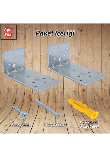 Deprem Mobilya Dolap Sabitleme Aparatı Seti 60x50x100mm- Ağır Yük L Demir Gönye Köşebent