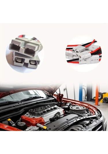 Dashanshop 2 Adet Kırmızı Gri Hızlı Bağlantılı Uzatma Kablolu Araç Şarj İstasyonu