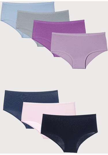 Kadın Külot Yuksek Bel 7 Li Paket Likralı Indıgo 94183 R24 İndigo