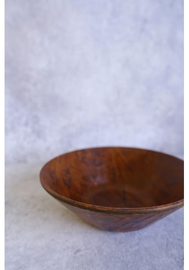 Justwood 4 Lü Ligna 19 Cm Melamin Ahşap Rölyefli Salata Tabağı, Servis Tabağı, Çukur Kase, Çerezlik Koyu Kahverengi