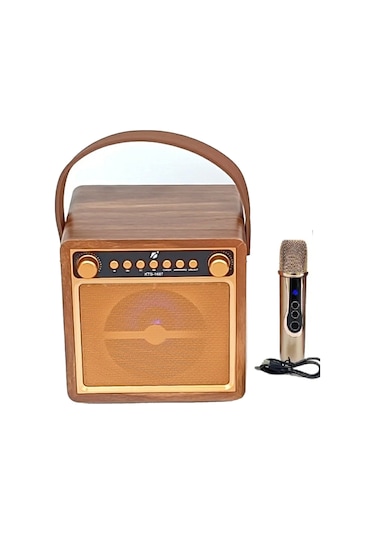 Kts 1687 10 W 4" Mikrofonlu Bluetooth Speaker Kablosuz Karaoke Hoparlör