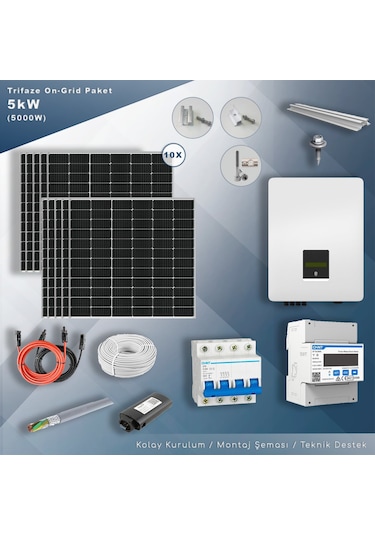 5kw Trifaze On-grid Paket Sistem