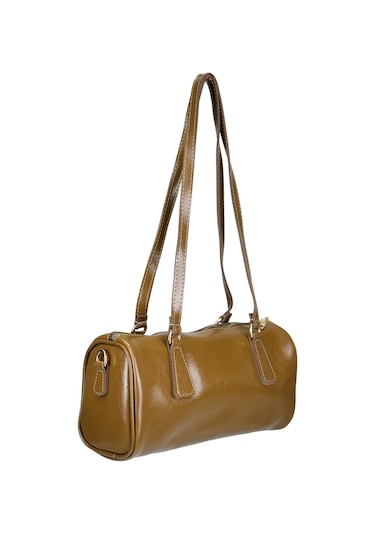 Kadın Silindir Baget El Ve Omuz Çantası Yağ Yeşili Yağ Yeşili