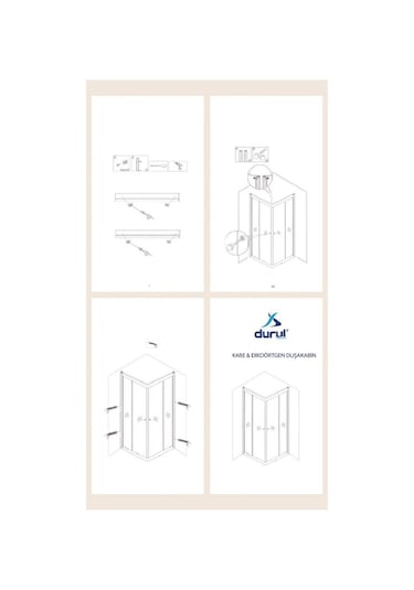 Durul Duşakabin Kare Siyah Kumlama Box Desen Siyah