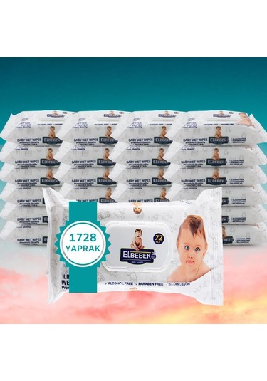 Elbebek Islak Havlu Mendil 24 X 72 Adet 1728 Yaprak