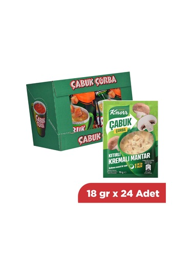 Knorr Çabuk Çorba Kıtırlı Kremalı Mantar 19 Gr X 24 Adet