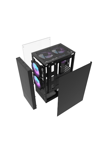 Aıgo A290 Usb3.0 3 12cm Fan Temperli Cam Siyah Atx Kasa Psu Yok