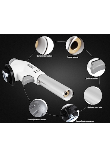 Outdoor Kamp Çakmağı Doldurulabilir Yüksek Basınçlı Torch Pürmüz