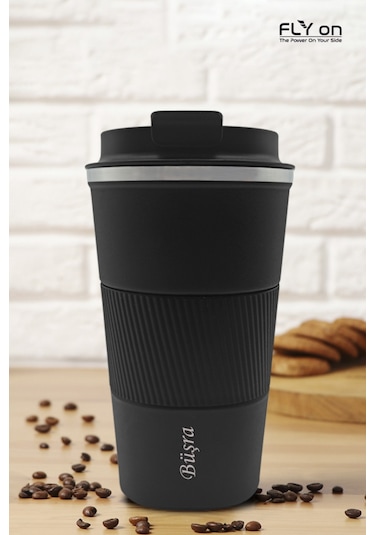 Kişiye Özel Çift Katmanlı Paslanmaz Çelik 500 ML Kupa Araç Kahve