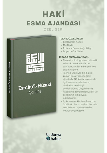 Esmaül Hüsna Ajandası- Haki Özel Seri Çok Renkli