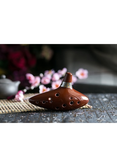 Hermann Mayer Hmo12Br Pro Seramik Alto Ocarina - Kahverengi