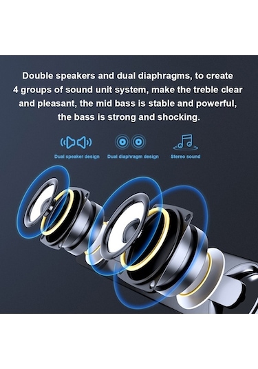 Novahub Sada V-111 Usb Mini Hoparlör, Beyaz Tasarım, Kolay Ses Kontrol, Masaüstü/ev Kullanımı