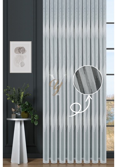 12p9512 Tül Perde V-fikse Ekru