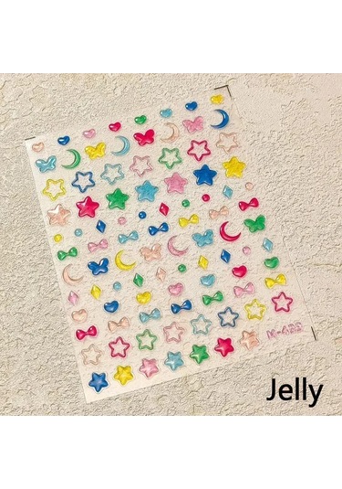 Yıldız Ay Aşk Kalp Kolye Kavisli Çizgi Ark Sıcak Damgalama Retro 5d Nail Art Etiketler Dekorasyon Yapışkanlı Manikür Çıkartmaları Dıy Beyaz Duman