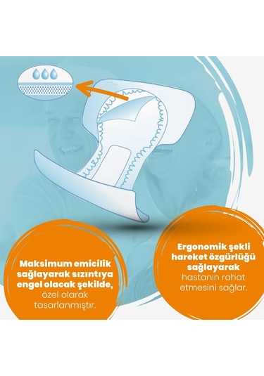 Pedix Anatomik Hasta Bezi Büyük Boy L 40 Adet (Belbantsız)