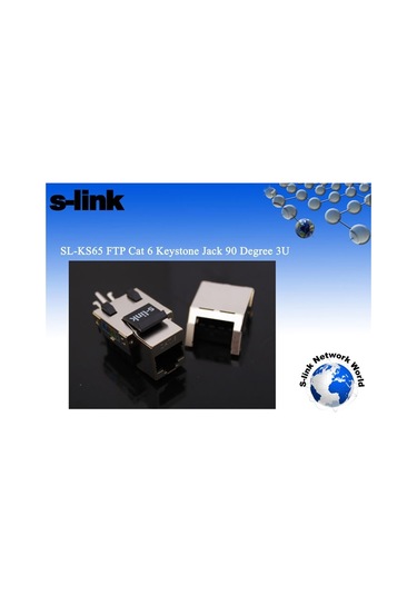 S Link Sl Ks65 Utp Cat6 90 Derece 3U Keystone Jack