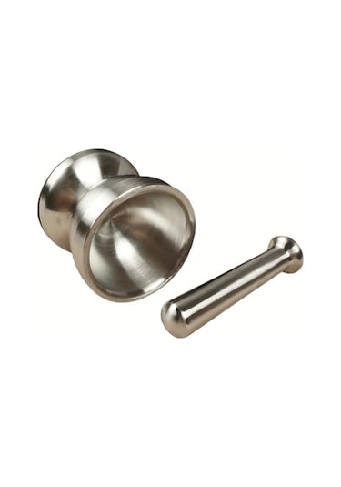 Willowhaven Silvery Paslanmaz Çelik Havan Seti Dayanıklı Mutfak Toz Öğütücü