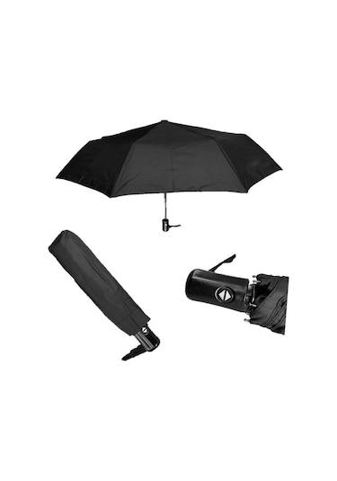 Mars Umbrella Rüzgara Dayanıklı Tam Otomatik Şemsiye Siyah
