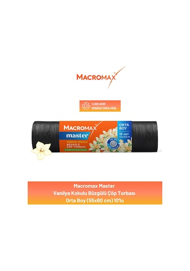 Macromax Master Büzgülü Vanilya Kokulu Çöp Torbası Orta Boy 10'lu
