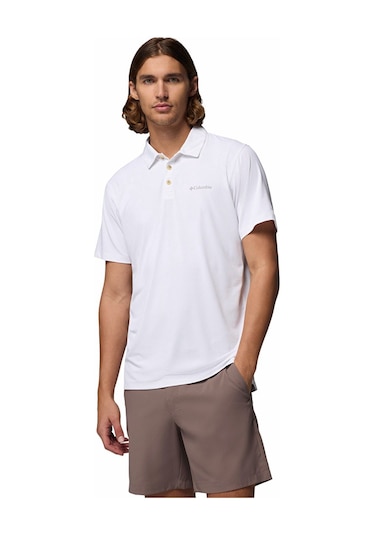Columbia Am1495 Tech Trail Utility Polo Erkek T-shirt-32726 Beyaz