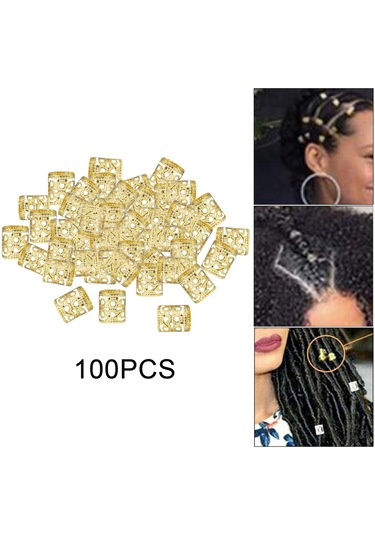 Suntek Örgü Saç Için 100 Adet Kirli Uzatma Tokaları Takı Altın