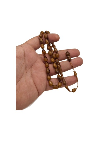 Han Ticarethane Kahverengi Gözyaşı Model Toz Kehribar Tesbih