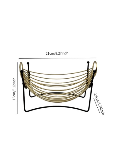 Homyl Demir Meyve Sepeti Servis Tepsisi Tezgah Mutfak Tezgahı Altın