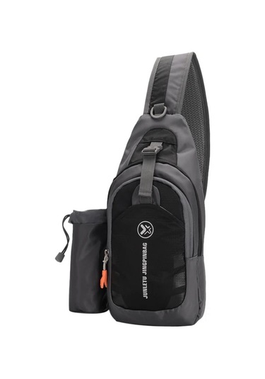 Hfambition Siyah Dayanıklı Nylon Outdoor Sling Çanta - Fermuar Ve Su Şişesi Cepi, Konforlu Omuz Askısı İle Kamp Yürüyüş İçin Çok Renkli