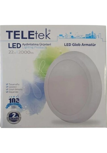 Teletek 22W Led Glob Günışığı 4000K Beyaz